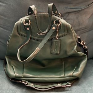 Teal Coach Shoulder Bag